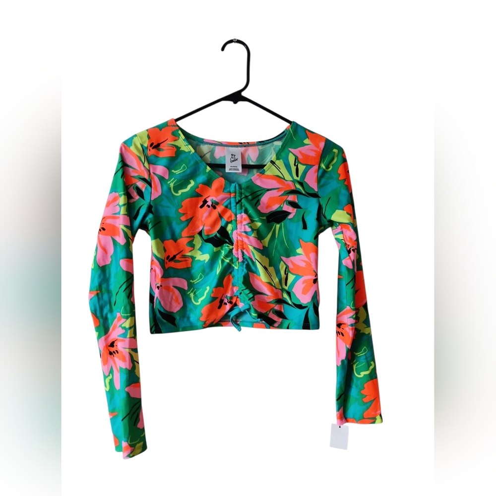 Art Class Multicolor Abstract Swim Top